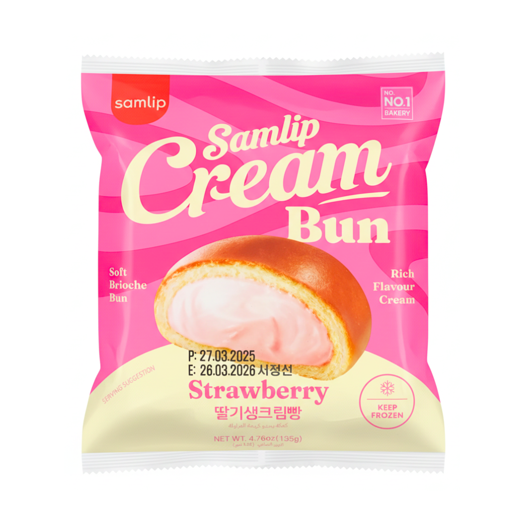 Samlip Frozen Cream Bun Strawberry Flavour 135g