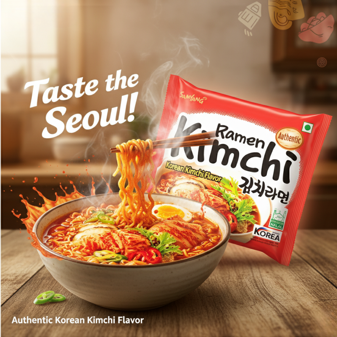 Samyang Kimchi Flavor Ramen Noodle Soup Pack 120 g (2)