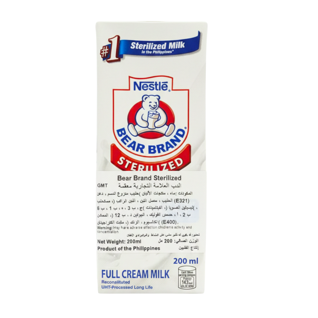 Nestlé Bear Brand Sterilized Full Cream Milk 200ml
