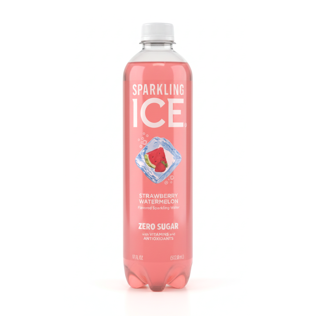 Sparkling Ice Strawberry Watermelon flavored sparkling water 502.8ml