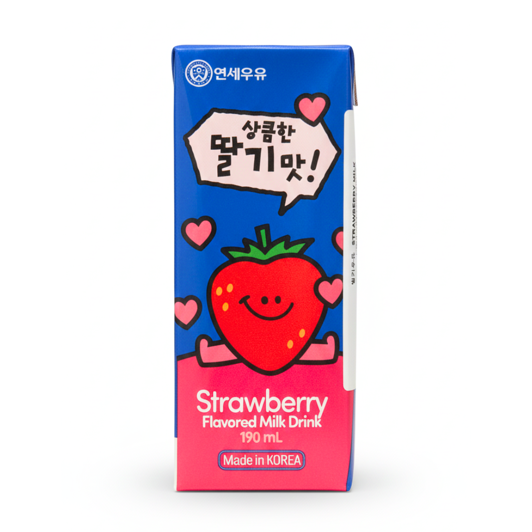 Yonsei Strawberry Flavored Milk Drink 190ml